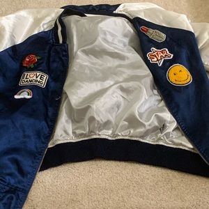 Blue and white jacket